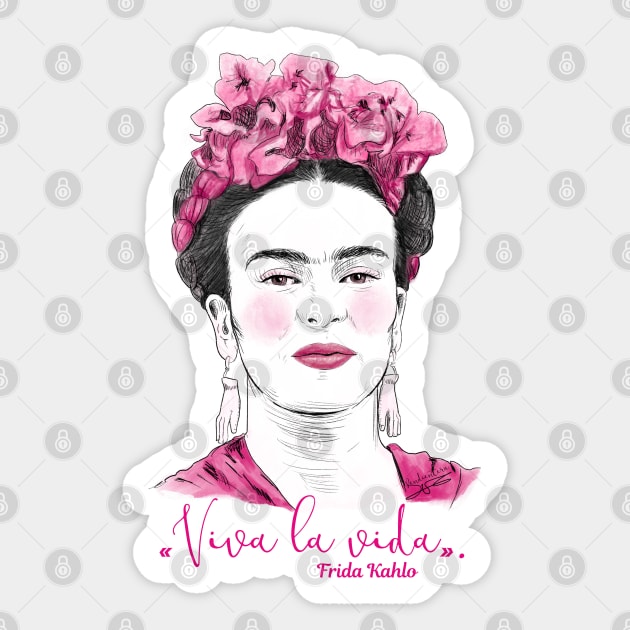 Frida Viva la vida Sticker by Pendientera